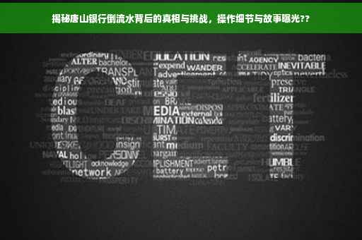 揭秘唐山银行倒流水背后的真相与挑战，操作细节与故事曝光??