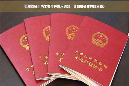 揭秘面试中的工资银行流水话题，如何查询与应对准备？