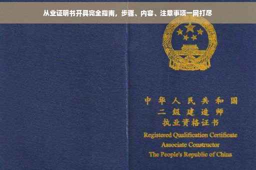 从业证明书开具完全指南，步骤、内容、注意事项一网打尽