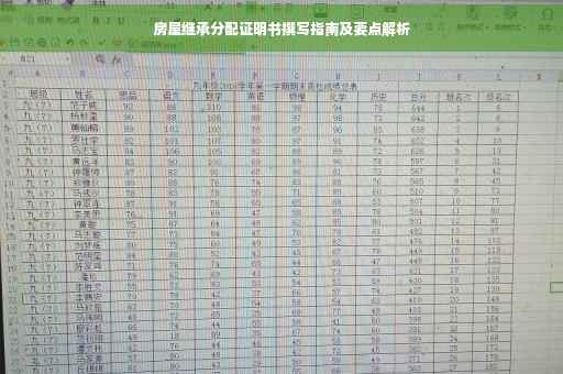 房屋继承分配证明书撰写指南及要点解析