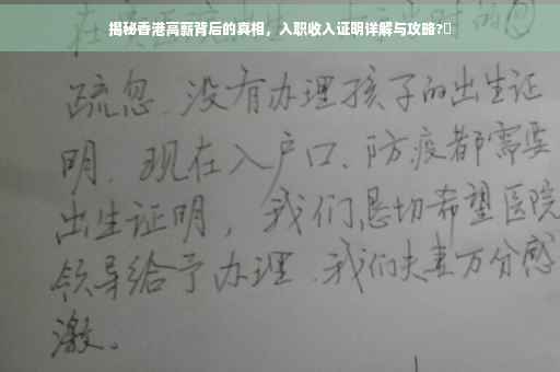 揭秘香港高薪背后的真相，入职收入证明详解与攻略?✨
