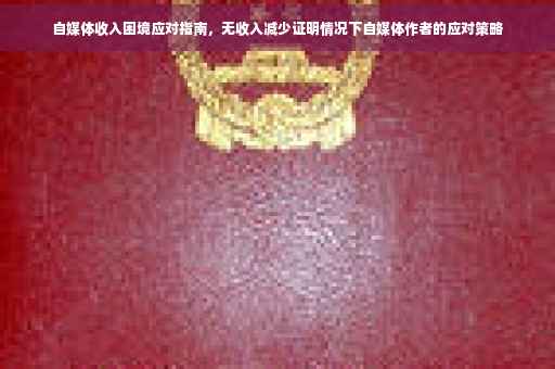 自媒体收入困境应对指南，无收入减少证明情况下自媒体作者的应对策略