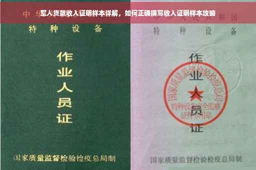 军人贷款收入证明样本详解，如何正确撰写收入证明样本攻略