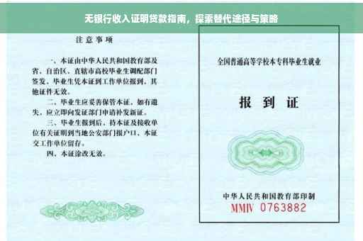 无银行收入证明贷款指南，探索替代途径与策略