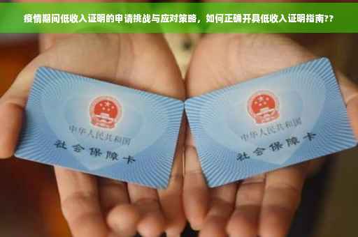 疫情期间低收入证明的申请挑战与应对策略，如何正确开具低收入证明指南??