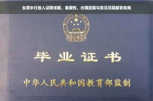 东莞中行收入证明详解，重要性、办理流程与常见问题解答指南