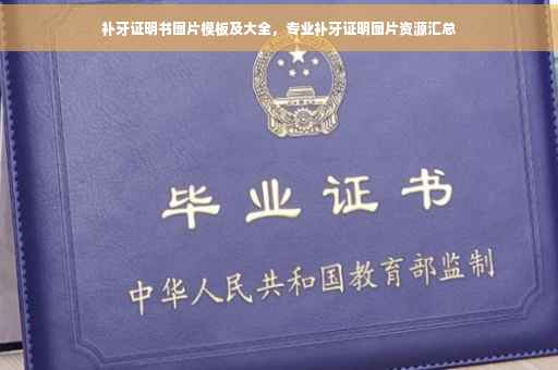 补牙证明书图片模板及大全，专业补牙证明图片资源汇总