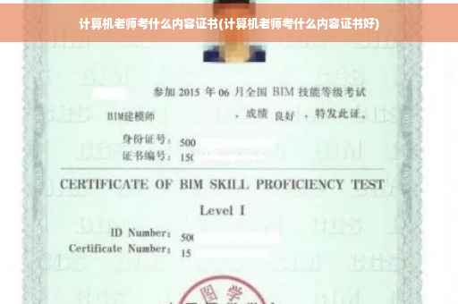 计算机老师考什么内容证书(计算机老师考什么内容证书好)