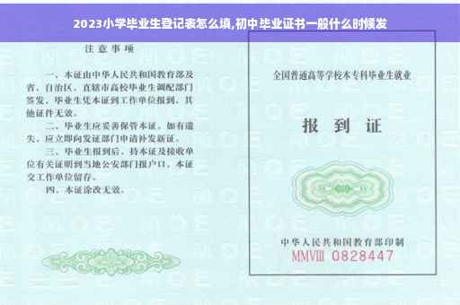 2023小学毕业生登记表怎么填,初中毕业证书一般什么时候发