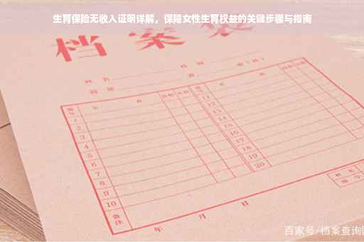生育保险无收入证明详解，保障女性生育权益的关键步骤与指南
