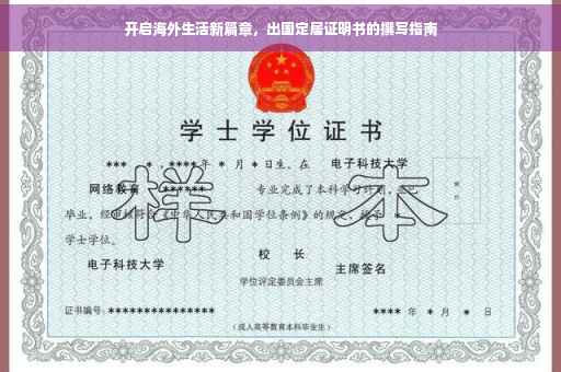 开启海外生活新篇章，出国定居证明书的撰写指南
