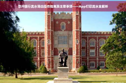 华兴银行流水导出操作指南及注意事项——App打印流水全解析