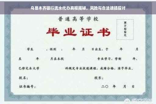 乌鲁木齐银行流水代办真相揭秘，风险与合法途径探讨