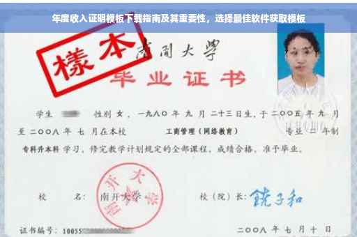 年度收入证明模板下载指南及其重要性，选择最佳软件获取模板