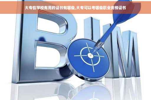大专在学校有用的证书有哪些,大专可以考哪些职业资格证书