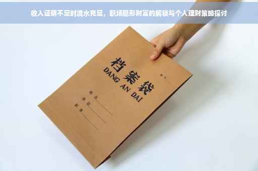 收入证明不足时流水充足，职场隐形财富的解锁与个人理财策略探讨