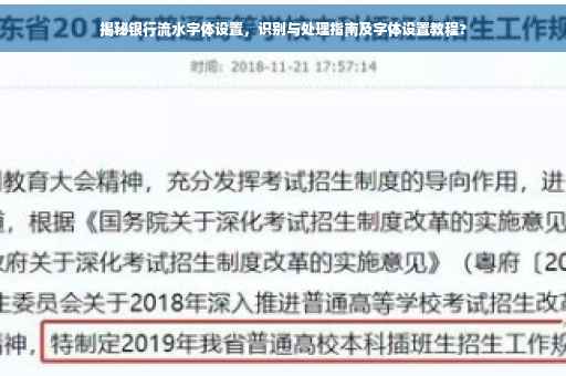 揭秘银行流水字体设置，识别与处理指南及字体设置教程?