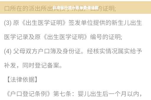 北京银行流水账单查询详解