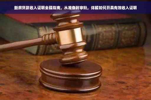 新房贷款收入证明全程指南，从准备到审批，详解如何开具有效收入证明
