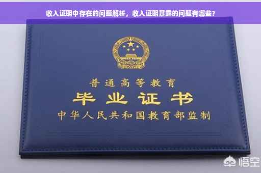 收入证明中存在的问题解析，收入证明暴露的问题有哪些？