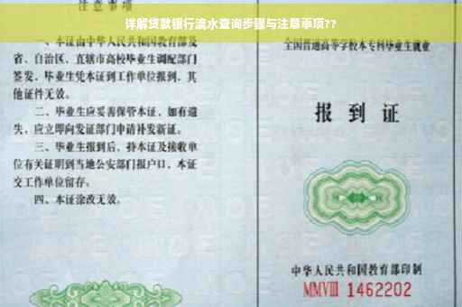 详解贷款银行流水查询步骤与注意事项??