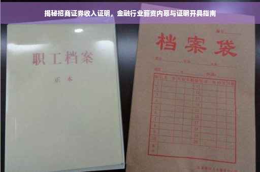 揭秘招商证券收入证明，金融行业薪资内幕与证明开具指南