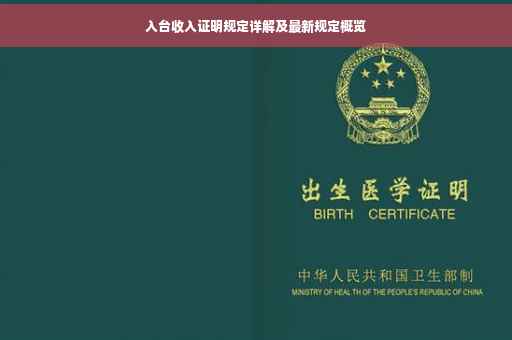 入台收入证明规定详解及最新规定概览