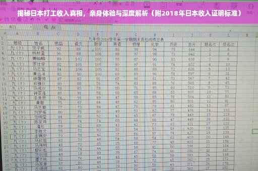揭秘日本打工收入真相，亲身体验与深度解析（附2018年日本收入证明标准）