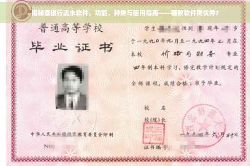 揭秘查银行流水软件，功能、种类与使用指南——哪款软件更优秀？