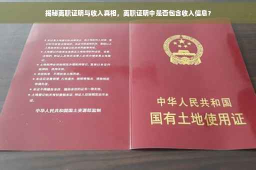 揭秘离职证明与收入真相，离职证明中是否包含收入信息？