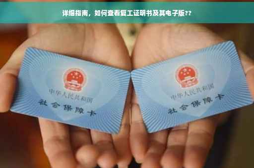 详细指南，如何查看复工证明书及其电子版??
