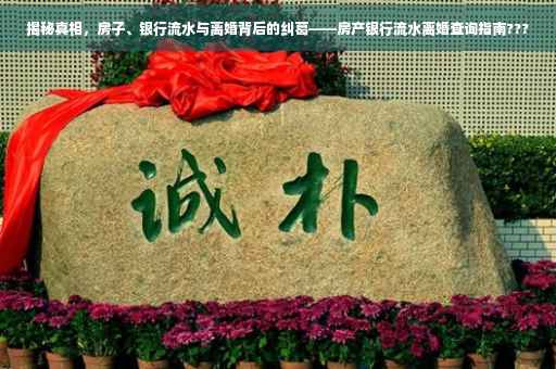 揭秘真相，房子、银行流水与离婚背后的纠葛——房产银行流水离婚查询指南???