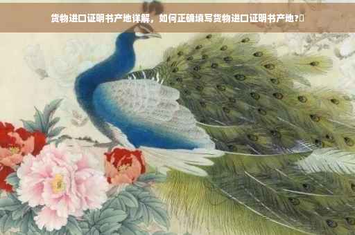 货物进口证明书产地详解，如何正确填写货物进口证明书产地?✨