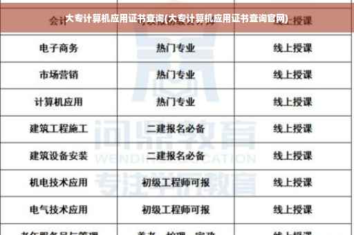 大专计算机应用证书查询(大专计算机应用证书查询官网)