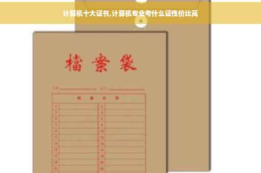 计算机十大证书,计算机专业考什么证性价比高