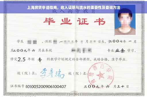 上海房贷申请指南，收入证明与流水的重要性及查询方法