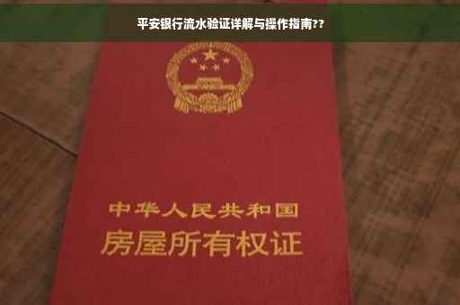 平安银行流水验证详解与操作指南??
