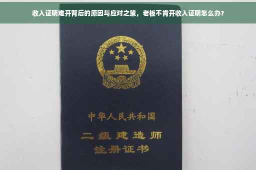 收入证明难开背后的原因与应对之策，老板不肯开收入证明怎么办？