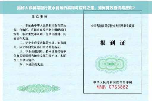 揭秘大额异常银行流水背后的真相与应对之策，如何有效查询与应对？