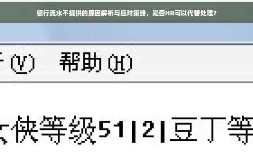 银行流水不提供的原因解析与应对策略，是否HR可以代替处理？