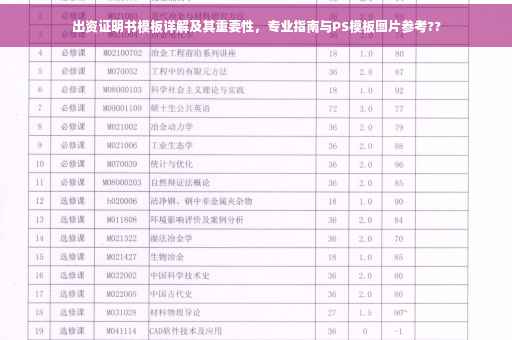 出资证明书模板详解及其重要性，专业指南与PS模板图片参考??