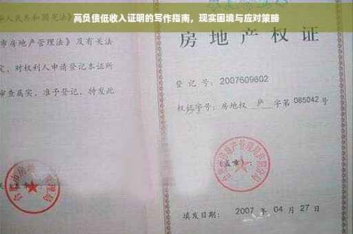 高负债低收入证明的写作指南，现实困境与应对策略