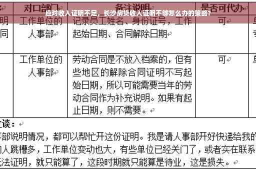应对收入证明不足，长沙房贷收入证明不够怎么办的策略?