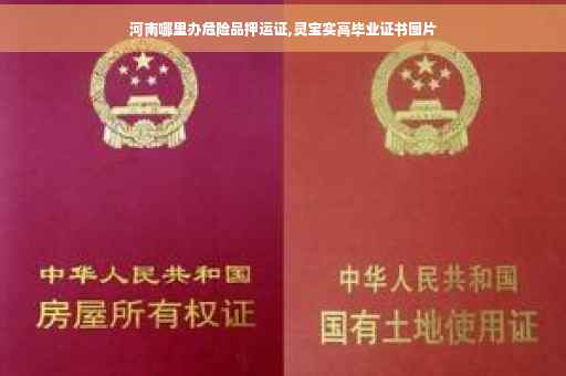 河南哪里办危险品押运证,灵宝实高毕业证书图片
