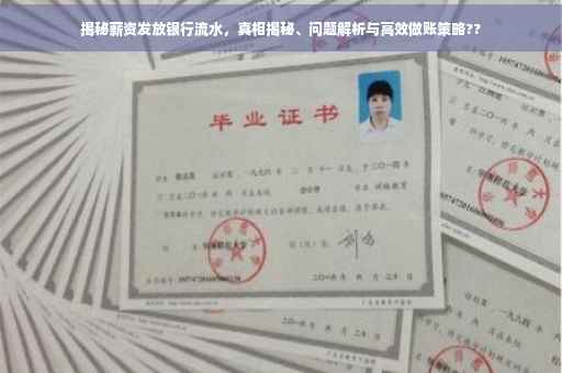 揭秘薪资发放银行流水，真相揭秘、问题解析与高效做账策略??