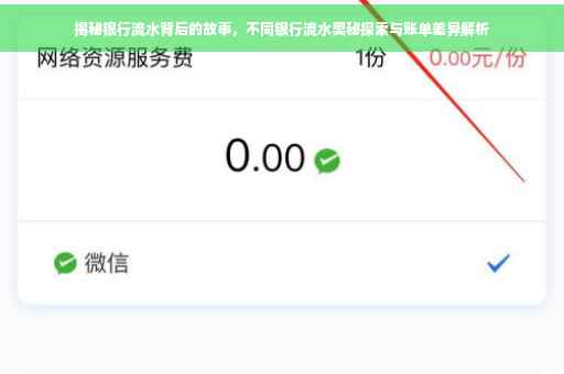 揭秘银行流水背后的故事，不同银行流水奥秘探索与账单差异解析
