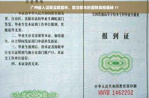 广州收入证明深度解析，繁华都市的薪酬真相揭秘 ??
