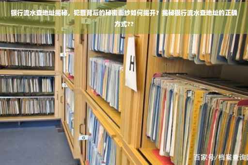 银行流水查地址揭秘，犯罪背后的秘密面纱如何揭开？揭秘银行流水查地址的正确方式??