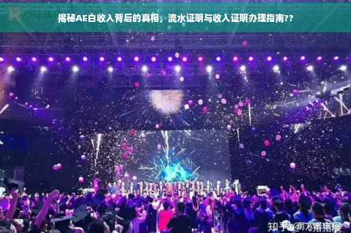 揭秘AE白收入背后的真相，流水证明与收入证明办理指南??
