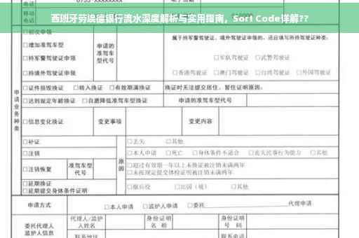 西班牙劳埃德银行流水深度解析与实用指南，Sort Code详解??